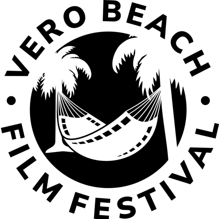 Vero Beach Film Festival logo with palm trees and bridge imagery.